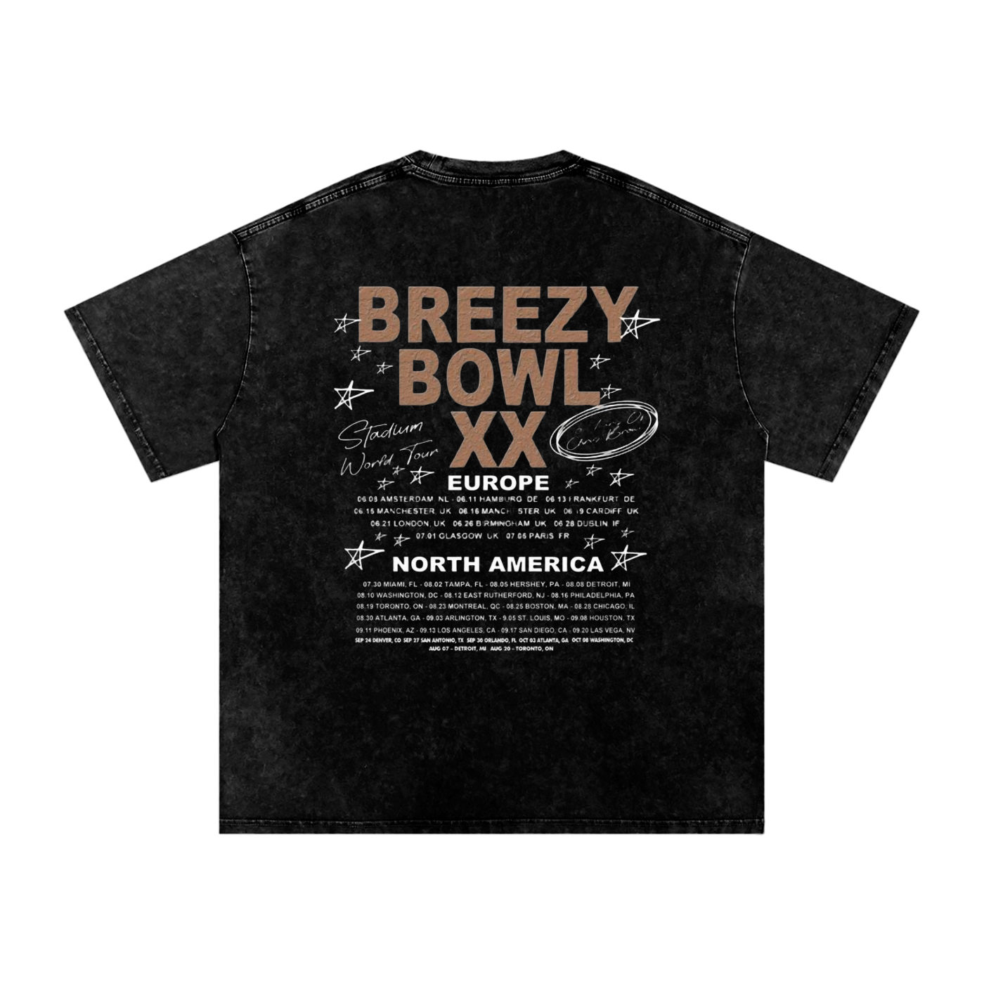 Chris Brown's "Breezy Bowl XX" Tour Tee